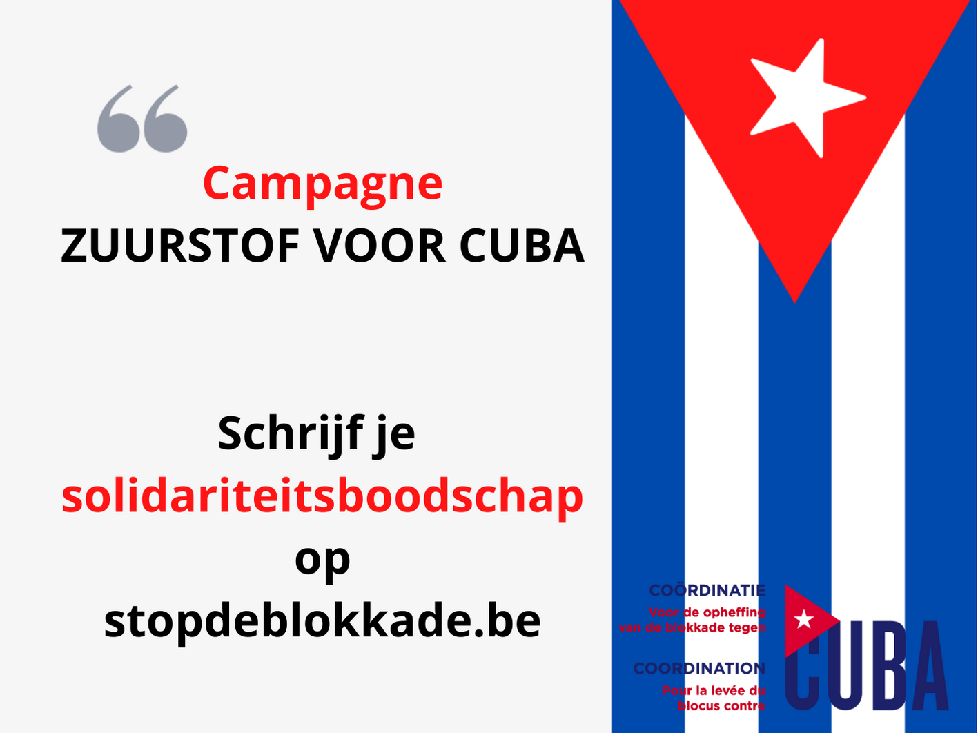 campagne zuurstof voor cuba