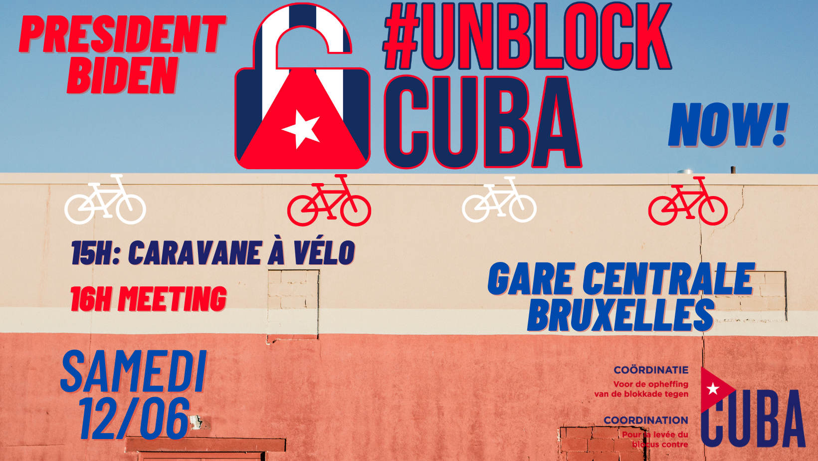 Caravane à vélo #UnblockCuba Samedi 12 Juin